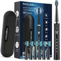 Electric Toothbrush 5 Models 6 Brush Heads with Travel Case USB Charging