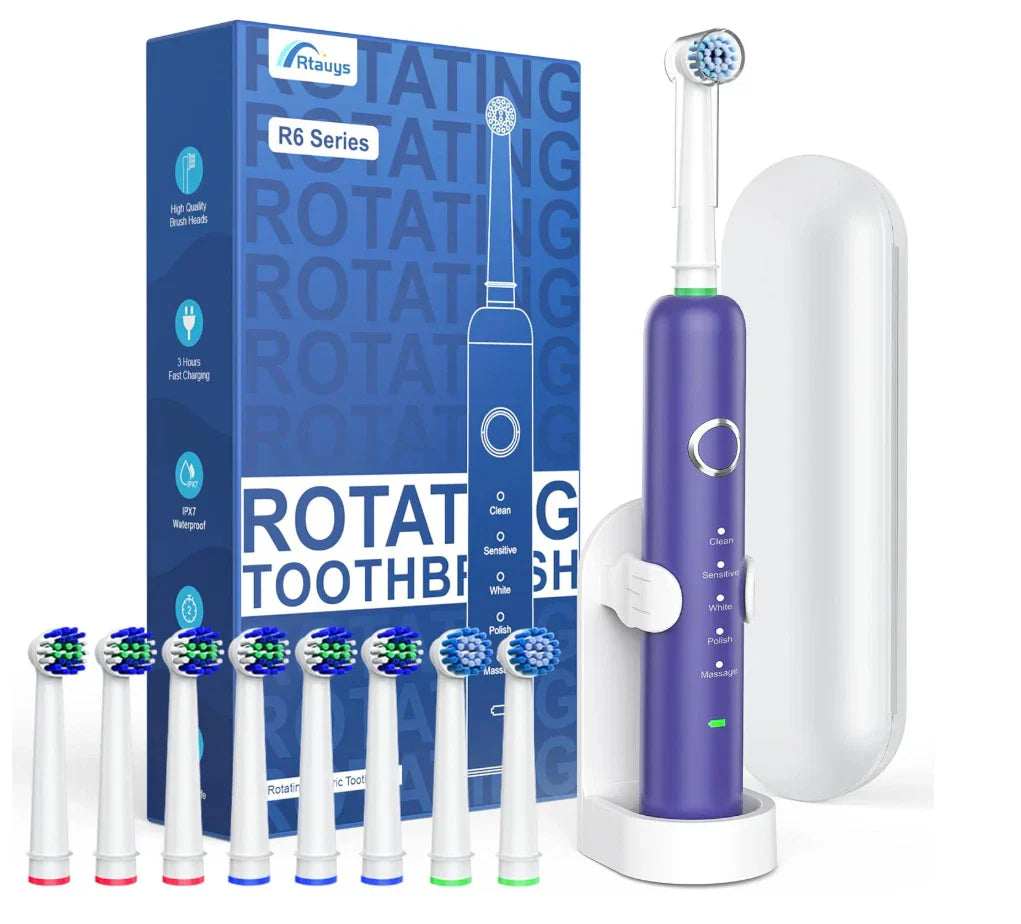 R6 Series Rotating Electric Toothbrush, 5 clean modes. NEW! Holidays DEAL