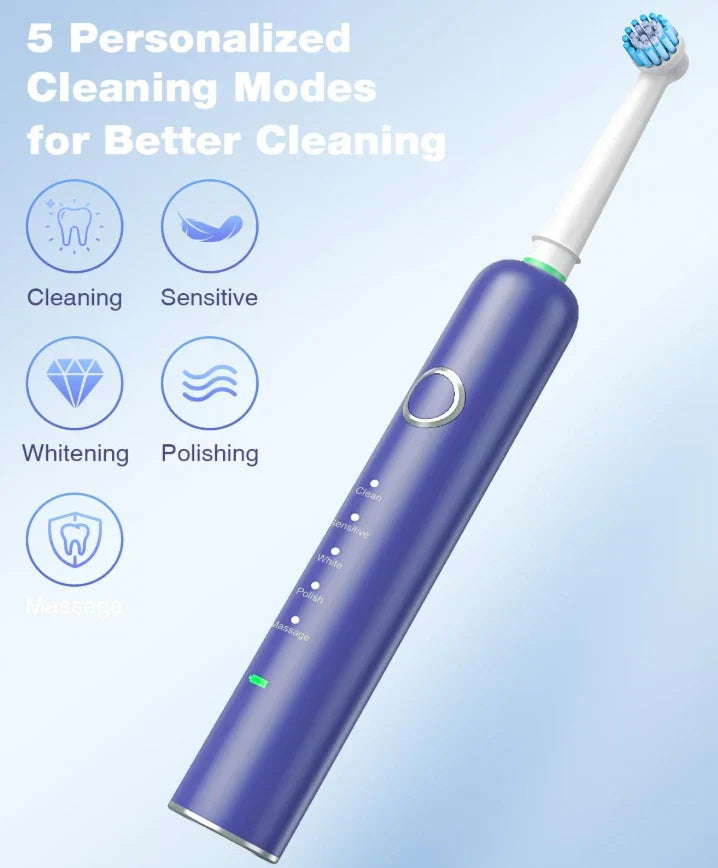 R6 Series Rotating Electric Toothbrush, 5 clean modes. NEW! Holidays DEAL